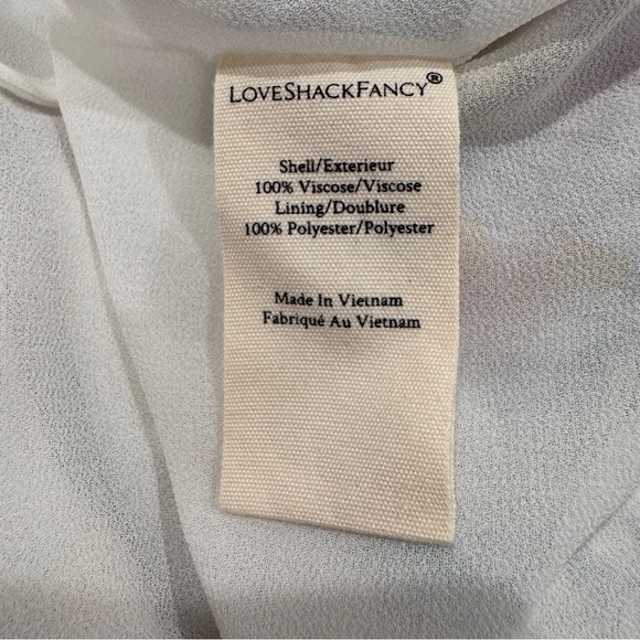 LoveShackFancy Ivoire Mini Dress Floral Boho Cottagecore Coquette Garden Blue XL - Picture 13 of 15